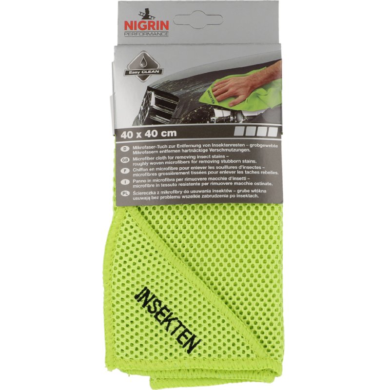NIGRIN Performance chiffon microfibre pour insectes, 400×400 mm, polyester-polyamide